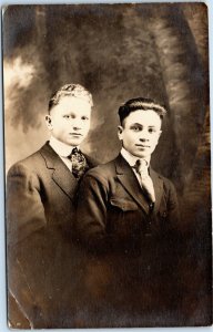 rppc postcard Brothers - AZO 1918-1930