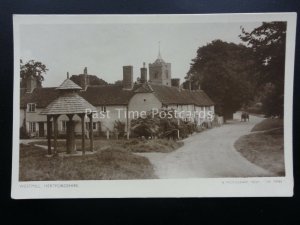 Hertfordshire WESTMILL nr Buntingford showing Village Water Pump - Old Postcard