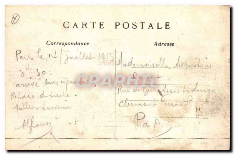 Postcard Old Paris Rue de Rivoli and the Tuileries Garden