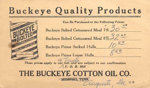 Buckeye Quality Products Card The Buckeye Cotton Oil Company Augusta, Georgia...