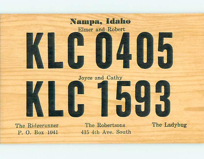 Comic - Qsl Ham Radio Card Nampa Idaho ID t1597