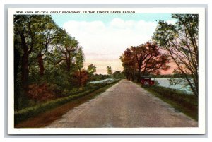 Great Broadway Finger Lakes New York NY UNP WB Postcard Q23