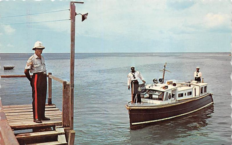 Harbour Police Launch at Jetty Barbados West Indies Unused 