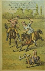 1880's Hunt's Coal Comical Polo Game #2 Victorian Trade Card P114