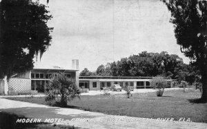 Crystal River Florida Crystal Lodge Motel B/W Photo Print Vintage Postcard U6206