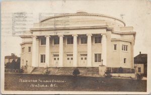 Christian Science Church Victoria BC British Columbia c1923 RPPC Postcard H12