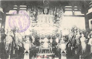 br104316 japan statues temple real photo