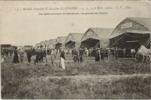 PC Aerodrome ANGERS VUE GENERALE DES HANGARS AVIATION (a27295)