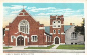 EMPORIA, KS Kansas    EPISCOPAL CHURCH   Lyon County    c1920's Postcard