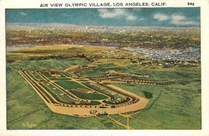 Air View OLYMPIC VILLAGE Los Angeles 1932 Olympics Vintage Postcard