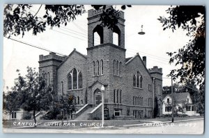 Canton South Dakota SD Postcard RPPC Photo Canton Lutheran Church 1948 Vintage