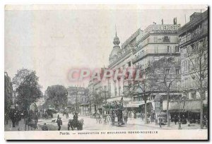 Old Postcard Paris Perspective Boulevard Bonne Nouvelle