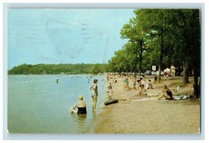 Vintage Bathers, Lake Huron Beach, Port Huron, Mich. Postcard P167