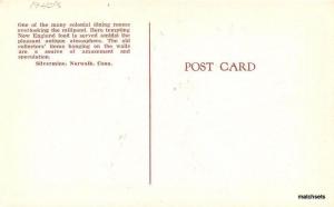 1940s NORWALK CT Silvermine Tavern Interior postcard 3571