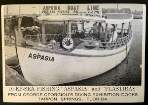 Vintage Postcard 1961 George Georgiou's Diving Expo Docks, Tarpon Springs, FLA