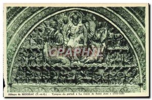 Postcard Abbey of Moissac T and G Tympanum of the portal of the Saint Jean Vi...