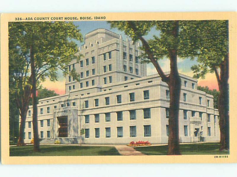 Unused Linen COURT HOUSE Boise Idaho ID n4573