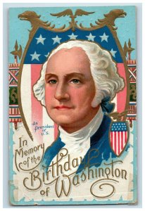 C. 1910 Patriotic Washington's Birthday Postcard F93 