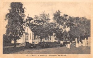 Newport Delaware St James PE Church and Cemetery Vintage Postcard AA83461