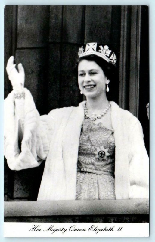 RPPC  Her Majesty QUEEN ELIZABETH II ~ Royalty Tuck Real Photo c1950s  Postcard
