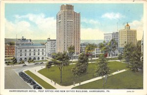 Harrisburger Hotel, Post Office, New Office Building Harrisburg, Pennsylvania PA