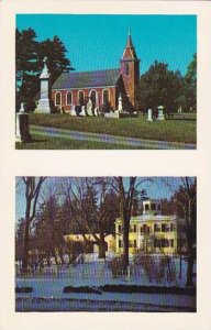 Maine Damariscotta Mills Saint Patricks Church And Rabanagh Mansion At Rabana...