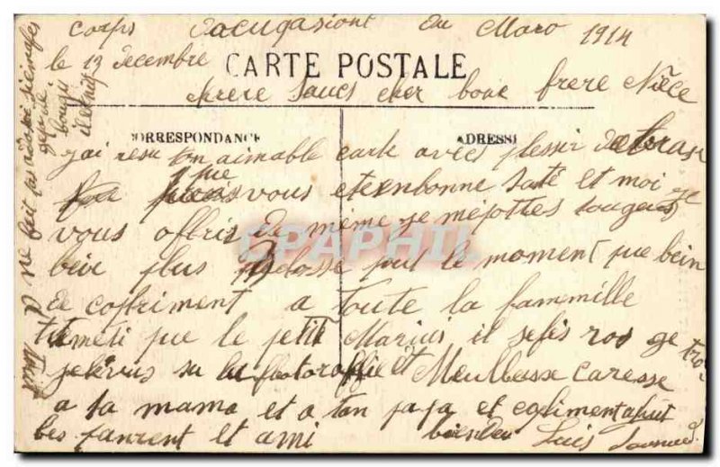 Old Postcard Folklore Arabic playing the flute