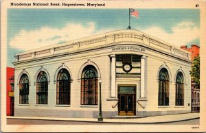 Linen Postcard Nicodemus National Bank in Hagerstown, Maryland~132268