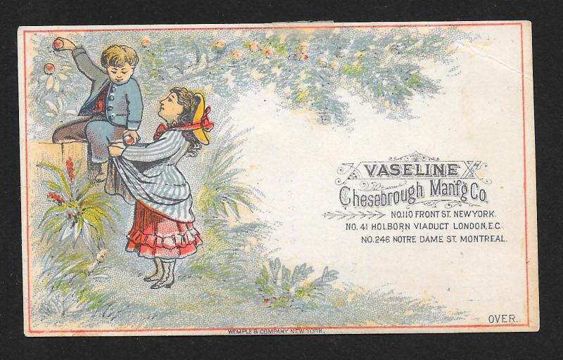 VICTORIAN TRADE CARD Chesebrough Manfacturing Co Vaseline