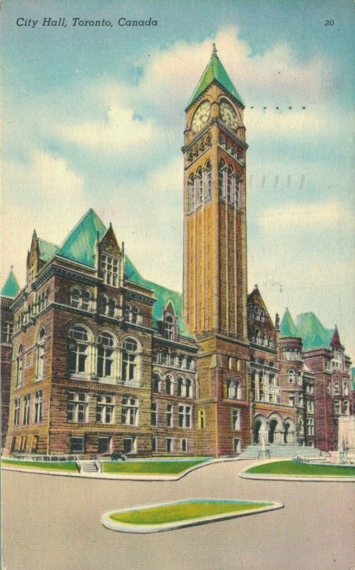 Canada Toronto City Hall Vintage Postcard 07.55
