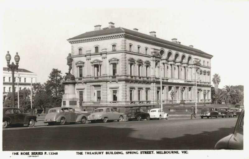 Australia The Treasury Building Spring Street Melbourne Victoria RPPC 03.94 