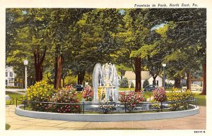 Fountain in Park North East, Pennsylvania PA  