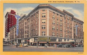 J56/ Huntington West Virginia Postcard Linen Hotel Frederick 338