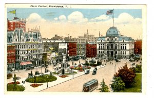 RI - Providence. Civic Center, Street Scene