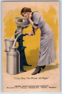 c1910's Empire Cream Separator Company Portland Oregon OR Advertising Postcard