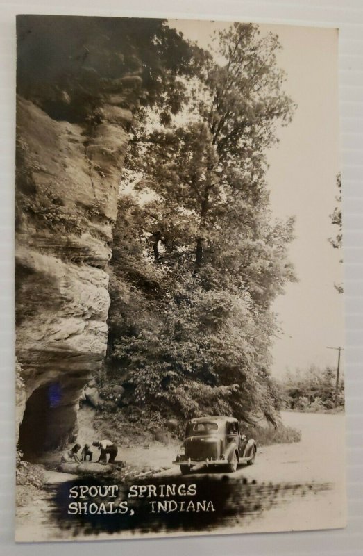 Spout Springs Shoals Indiana RPPC Vintage Postcard Unposted  536