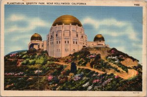 Planetarium Griffith Park Hollywood CA Postcard PC520