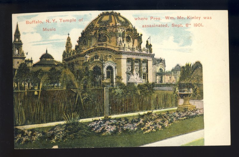 Buffalo, New York/NY Postcard, Temple Of Music, President McKinley Assasination