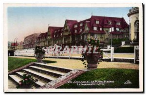 Old Postcard Deauville La Plage Fleurie The Normandy Hotel