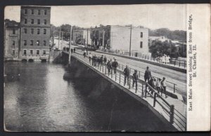 Illinois ST. CHARLES East Main Street looking East from Bridge - Divided Back