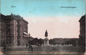 Austria Vienna Wien Schwarzenbergplatz Vintage Postcard C167