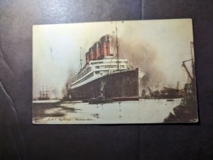 Mint England Ship Postcard Cunard Line RMS Aquitania