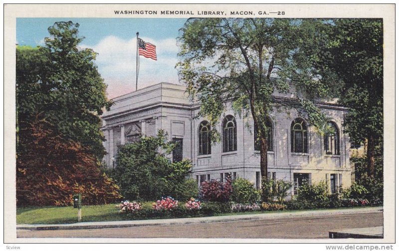 Exterior, Washington Memorial Library,Macon,Georgia,30-40s