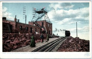 Station on Pikes Peak Colorado Postcard Posted 1908