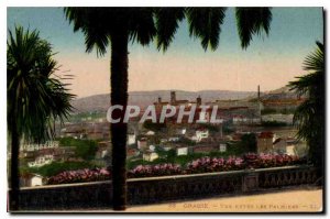 Old Postcard Grasse View between Palms