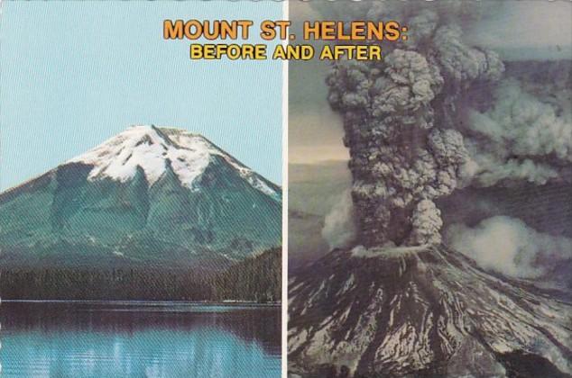 Washington Mount St Helens Before and After The Eruption