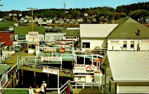 Maine Boothbay Harbor View Of Famous Excursion Boat Waterfront
