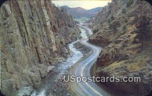 Rugged Cliffs, Thompson Canon - Rocky Mountain National Park, Colorado CO Pos...