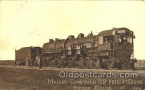 Mallet Compound S.P. Freight Engine Sierra Grade, postal used 1910 Train 1910...