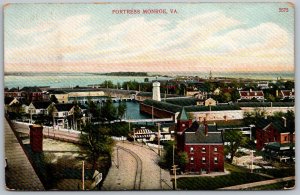 Fortress Monroe Virgnia 1911 Postcard Aerial View